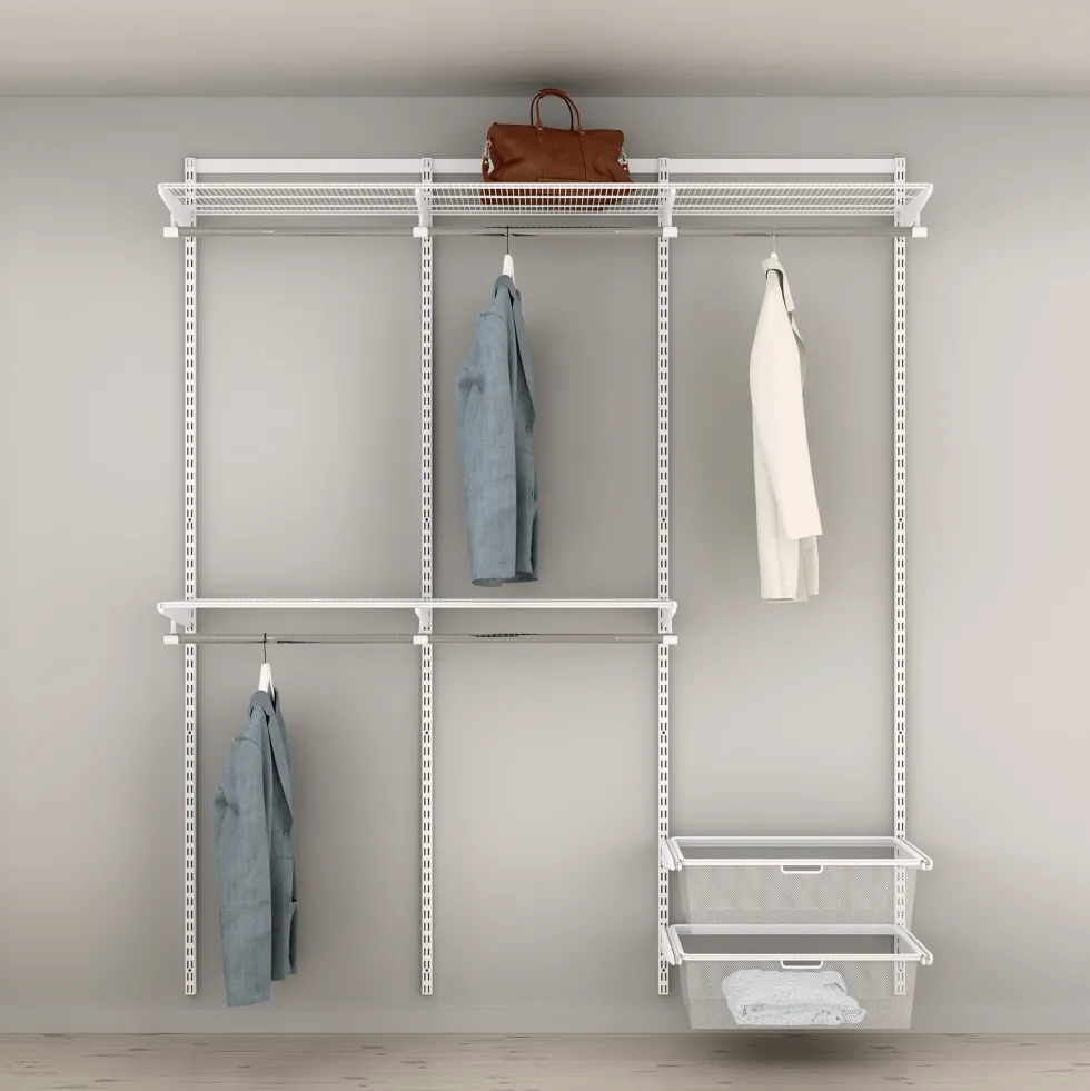 Garderobslösning Elfa Ready Solution Classic 16 186 cm Vit