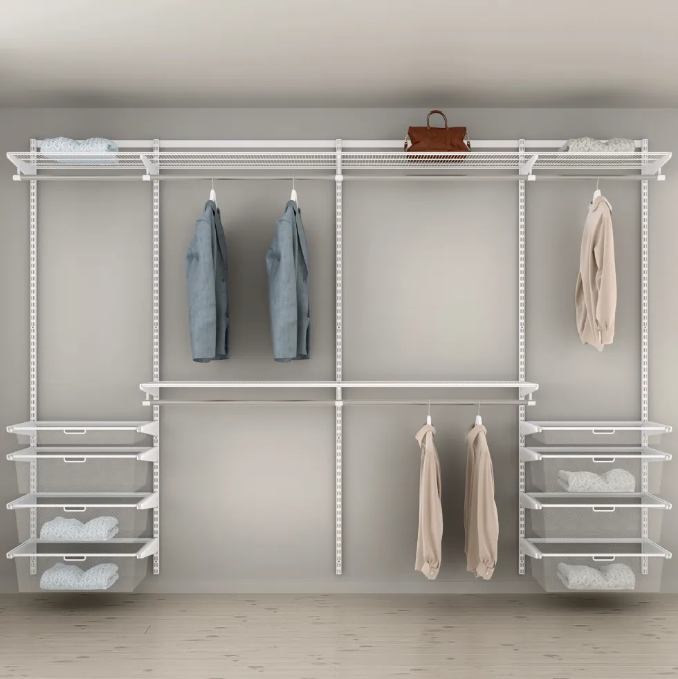 Garderobslösning Elfa Ready Solution Classic 8 306 cm Vit