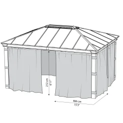 Gardin Canopia by Palram 4-Pack Till Dallas Paviljong 4,2x4,8 m