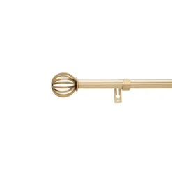 Gardinstångset Kirsch Halo 120-210cm för GardinupphängningMatt guld