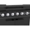 Gasolgrill Kobe Premium 5 Brännare Med Sidobrännare & Glaslock