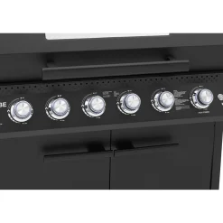 Gasolgrill Kobe Premium 5 Brännare Med Sidobrännare & Glaslock