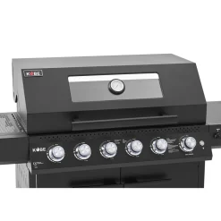Gasolgrill Kobe Premium 5 Brännare Med Sidobrännare & Glaslock
