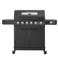 Gasolgrill Kobe Premium 5 Brännare Med Sidobrännare & Glaslock