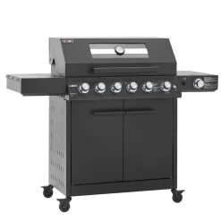 Gasolgrill Kobe Premium 5 Brännare Med Sidobrännare & Glaslock