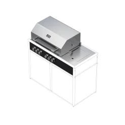 Gasolgrill Skotte Kitchen Rostfri 4 Brännare Till Utekök