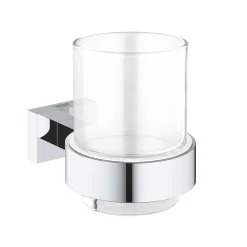 Glas Grohe Essentials Cube med Hållare