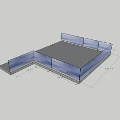 Glasräcke Novoroom Stolpfritt