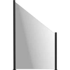 Glasstaket Hortus med Aluminiumskena LutadRökfärgad