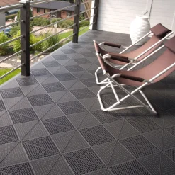 Golvplatta Bergo Unique Graphite Grey Golvtrall i Plast