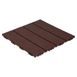 Golvplatta Hestraplattan Woodlook Mahogany Golvtrall för Balkong & Terrass