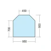 Golvplåt Kaminexperten 950 x 950Sexkantig