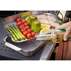 Grillform Fornetto Rostfri Large Med Skärbräda i Bambu