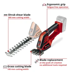 Grässax Einhell GE-CG 18/100 Li Utan Batteri & Laddare