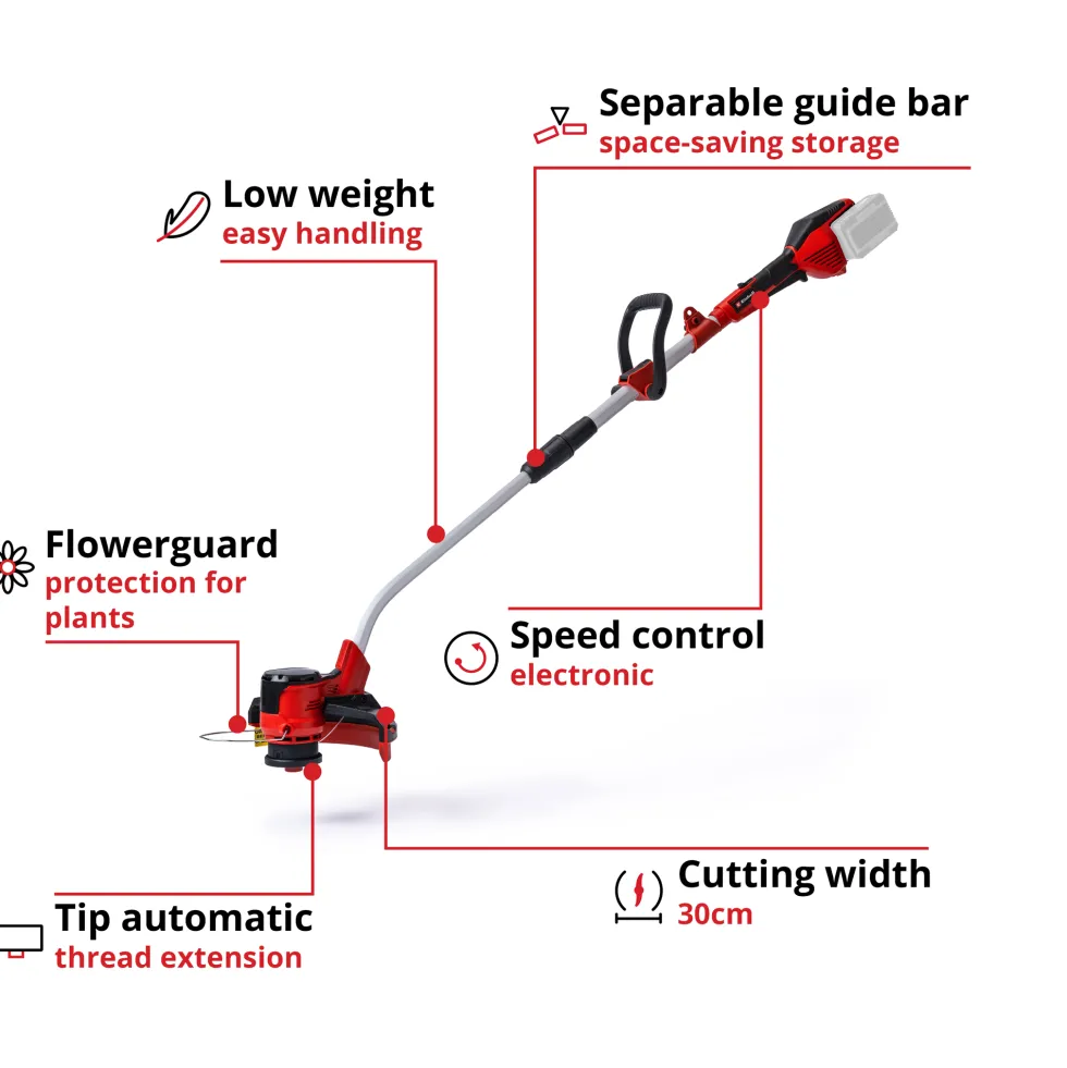 Grästrimmer Einhell GE-CT 36/30 Li E-Solo utan Batteri