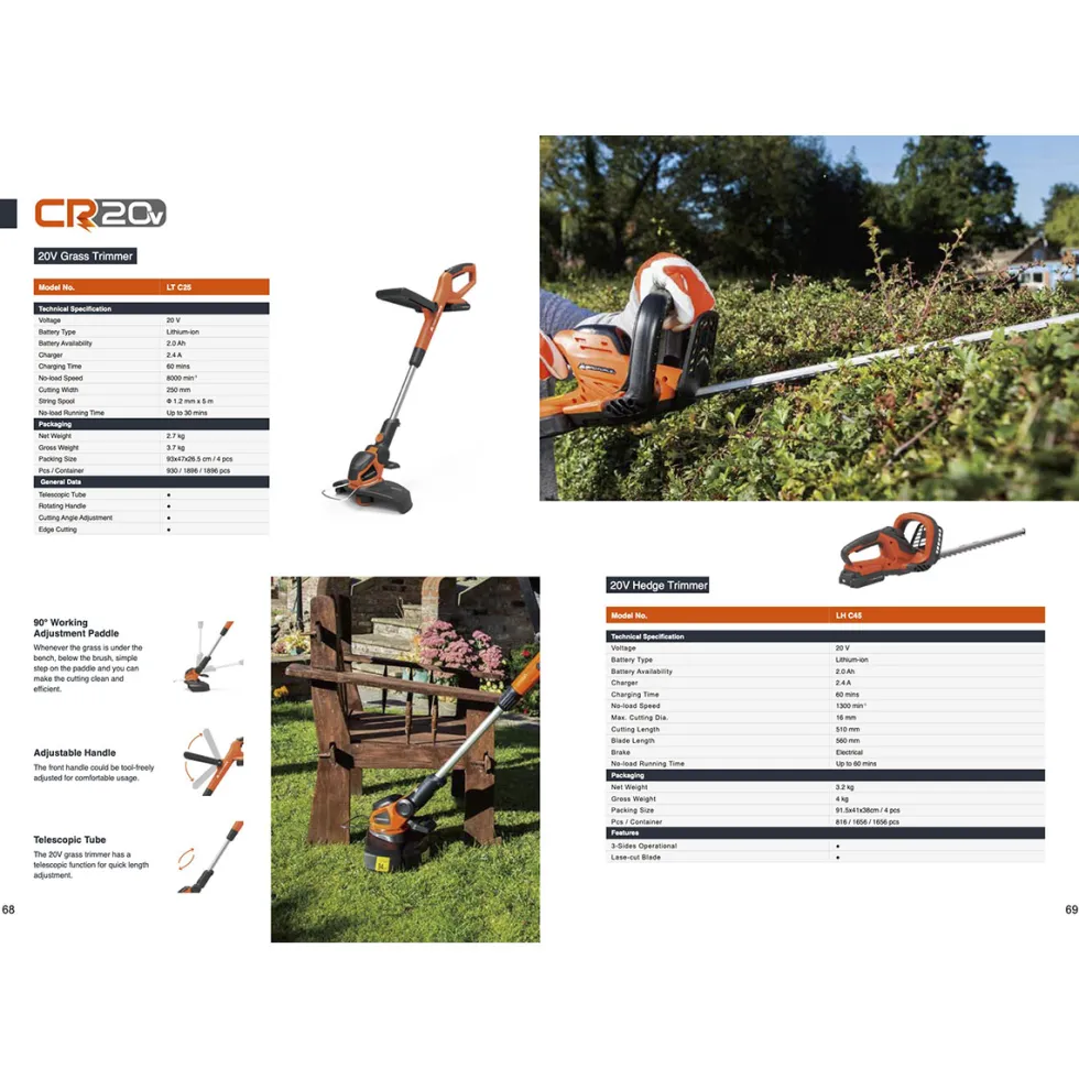 Grästrimmer Yardforce 20V Med Batteri och Laddare