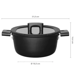 Gryta Fiskars Hard Face 3,5 L/22 cm – Non-Stick Gryta Med Slitstark Beläggning För Enkel Rengöring
