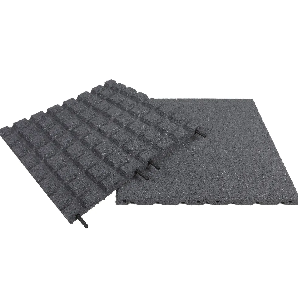 Gummiplatta Nordic Play 500x500x30 Svart