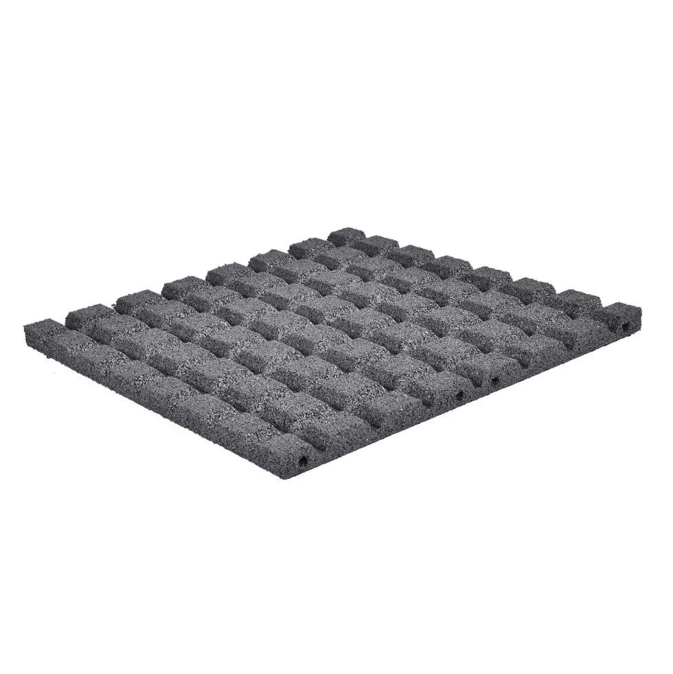 Gummiplatta Nordic Play 500x500x30 Svart
