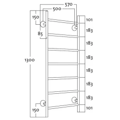 Handdukstork Rej Design Tango BTH 50130