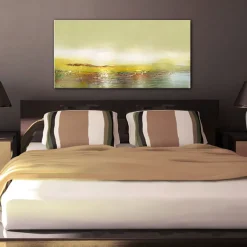 Handmålad Tavla ArkiioMötande Vågen 120x60