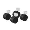 Hjul Lundbergs Wide till Stativ Svart 4-Pack