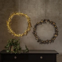 Hängande Dekoration Star Trading Krans ElegantGuld
