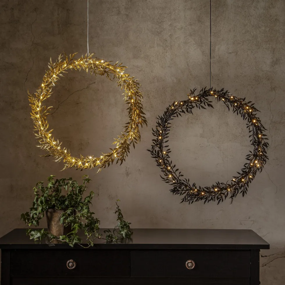 Hängande Dekoration Star Trading Krans ElegantGuld