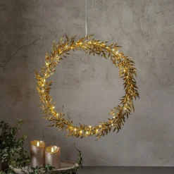 Hängande Dekoration Star Trading Krans ElegantGuld