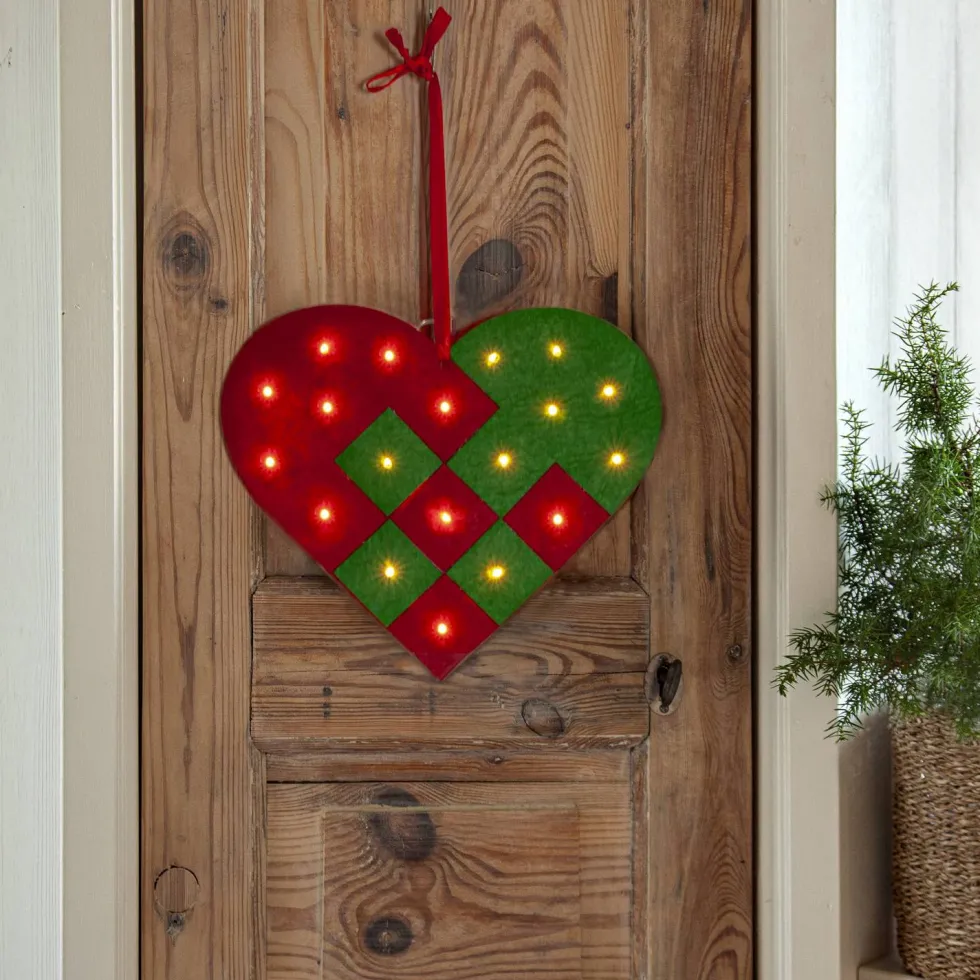 Hängande Dekoration Star Trading MERRY Hjärta med LED