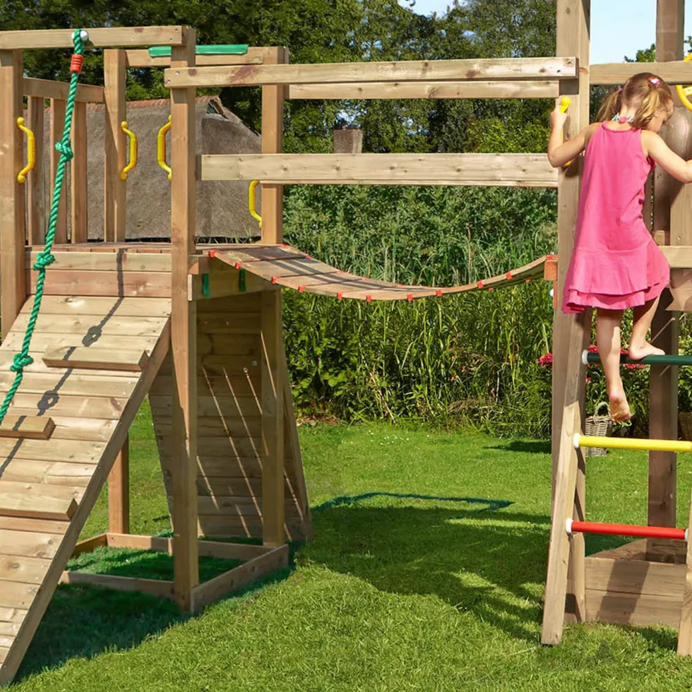 Hängbromodul Jungle Gym Bridge Module 2.1 Komplett Trä
