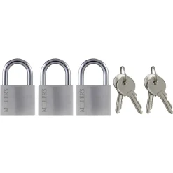 Hänglås Millers Aluminium 3-Pack