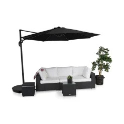 Hängparasoll Comfort Garden Vienna Ø300 cmSvart