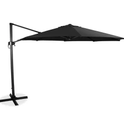 Hängparasoll Hillerstorp SideWinder XL Svart Ø350 cm - Ställbart Parasoll med Kryssfot