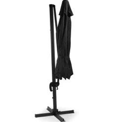 Hängparasoll Hillerstorp SideWinder XL Svart Ø350 cm - Ställbart Parasoll med Kryssfot