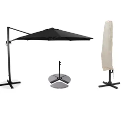 Hängparasollset Hillerstorp SideWinder XL med Parasollfot och Skydd