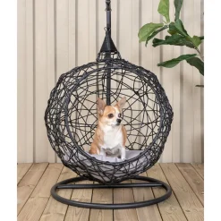 Hängstol Venture Home Lexi Hundkoja Utomhus för Husdjur Svart/Grå