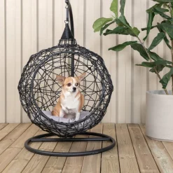 Hängstol Venture Home Lexi Hundkoja Utomhus för Husdjur Svart/Grå