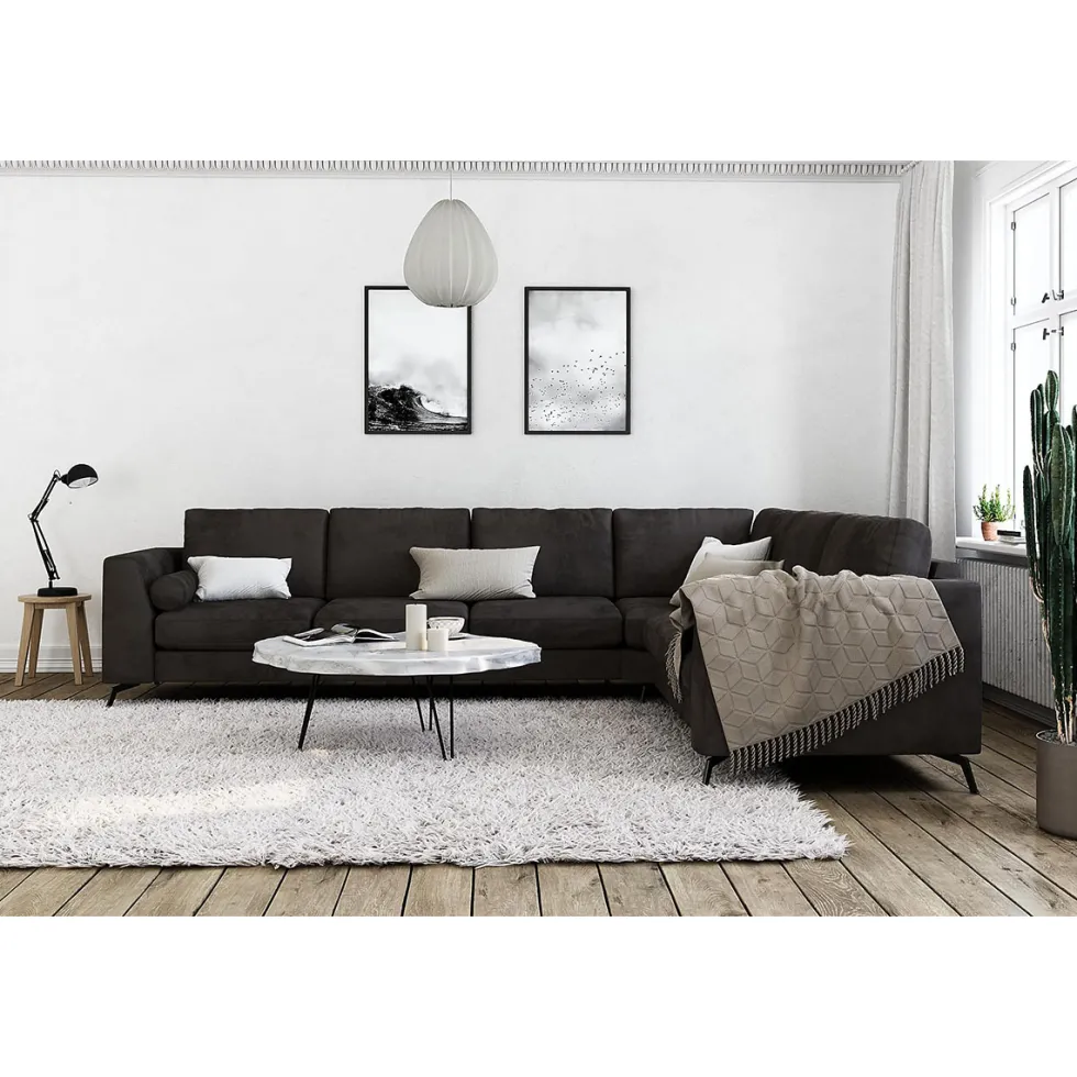Hörnsoffa Scandinavian Choice Ocean Lyx Sammet