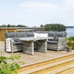 Hörnsoffa Venture Home London Utomhus UtomhusGrå