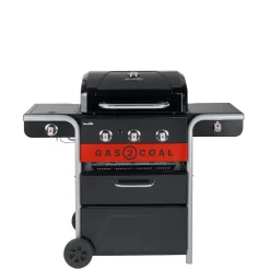 Hybridgrill Char-Broil Gas2Coal 2.0 330 Gasol- och Kolgrill med Sidobrännare & Gjutjärnsgaller