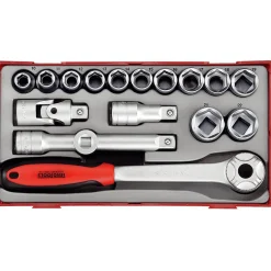 Hylsnyckelsats 18 delar med 6-kantshylsor Teng Tools TT1218 / TT1218-6