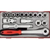Hylsnyckelsats 18 delar med 12-kanthylsor Teng Tools TT1218 / TT1218-6
