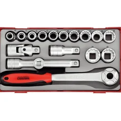 Hylsnyckelsats 18 delar med 12-kanthylsor Teng Tools TT1218 / TT1218-6