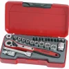 Hylsnyckelsats med 1/4 tum fyrkantsfäste Teng Tools T1424