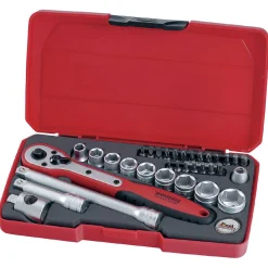 Hylsnyckelsats med 3/8 tum fyrkantsfäste Teng Tools T3834