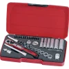 Hylsnyckelsats med 1/4 tum fyrkantsfäste Teng Tools T1436