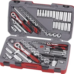 Hylsnyckelsats med 1/4 tum, 3/8 tum och 1/2 tum fyrkantsfäste Teng Tools TM111