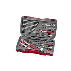 Hylsnyckelsats Teng Tools TMX098 med 98 delar (1/4 tum, 3/8 tum och 1/2 tum fäste)