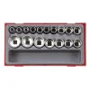 Hylssats 17 delar med 1/2 fyrkantsfäste Teng Tools TT1217